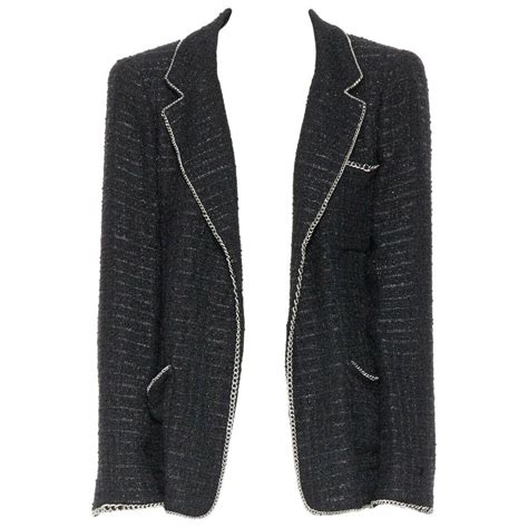 chanel jacket chain hem|Chanel jacket for men.